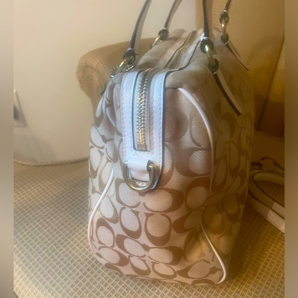 Coach Signature stripe Nancy purse - GUC - Picture 5 of 13